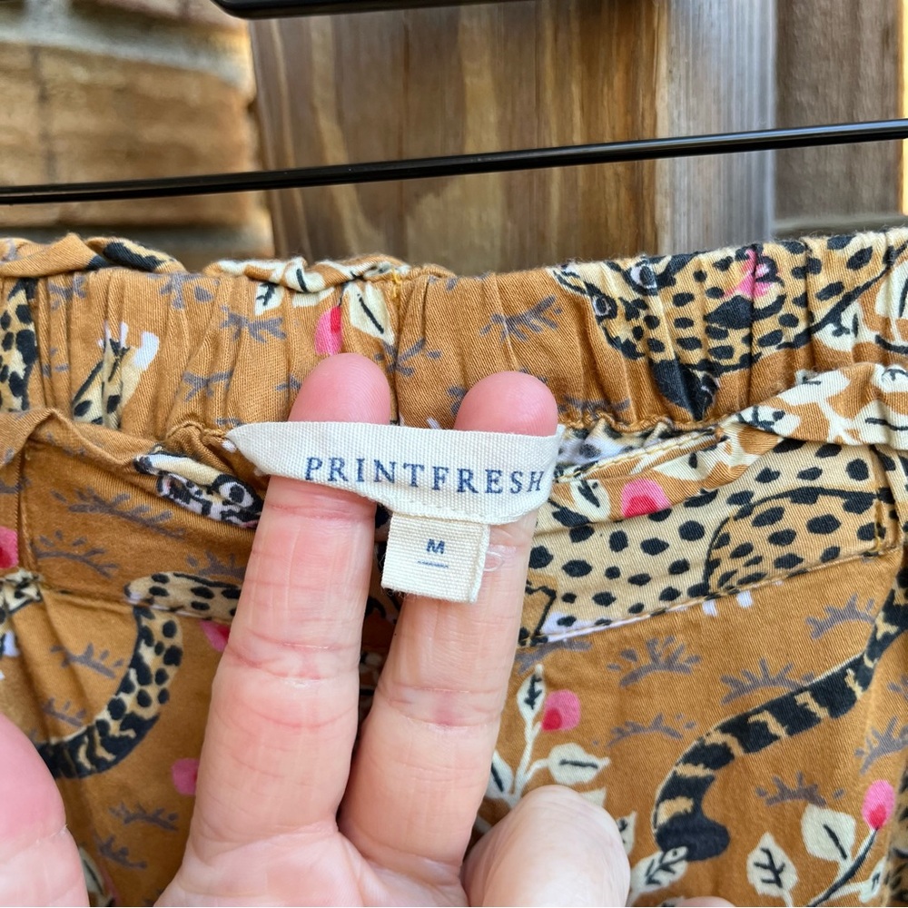 Printfresh Tan Botanical Leopard/Chhetah Pajama P… - image 3